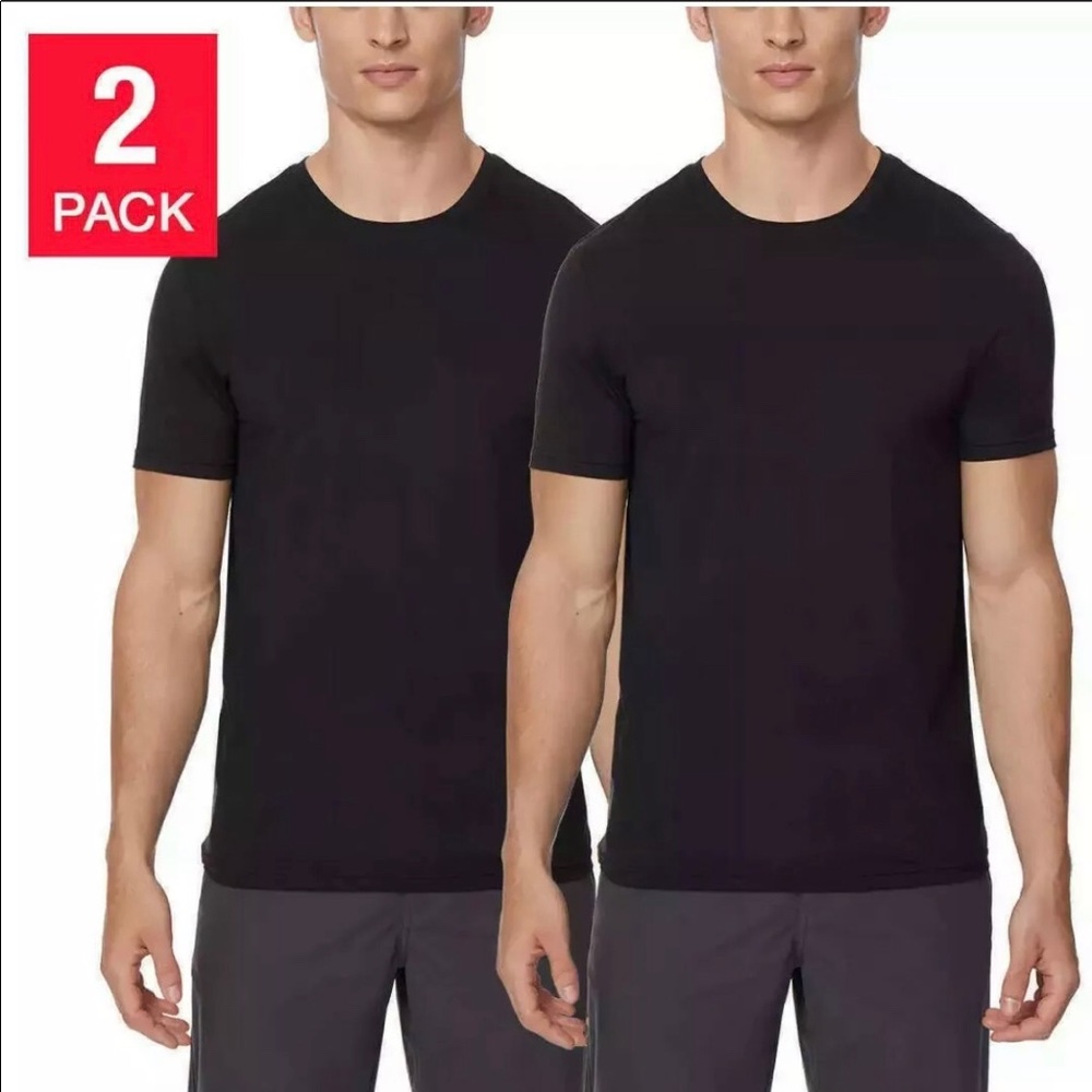 Sold 2 Packs of Mens’ Crew Neck Short Sleeve